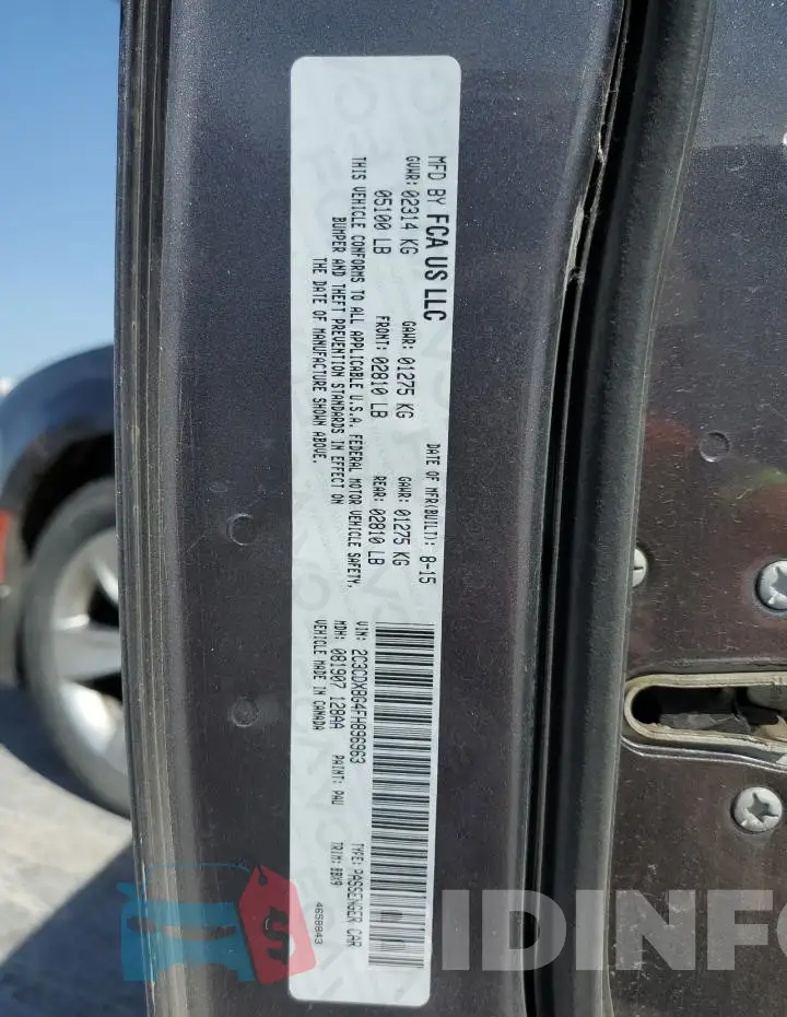 2C3CDXBG4FH896963 Photo# 13