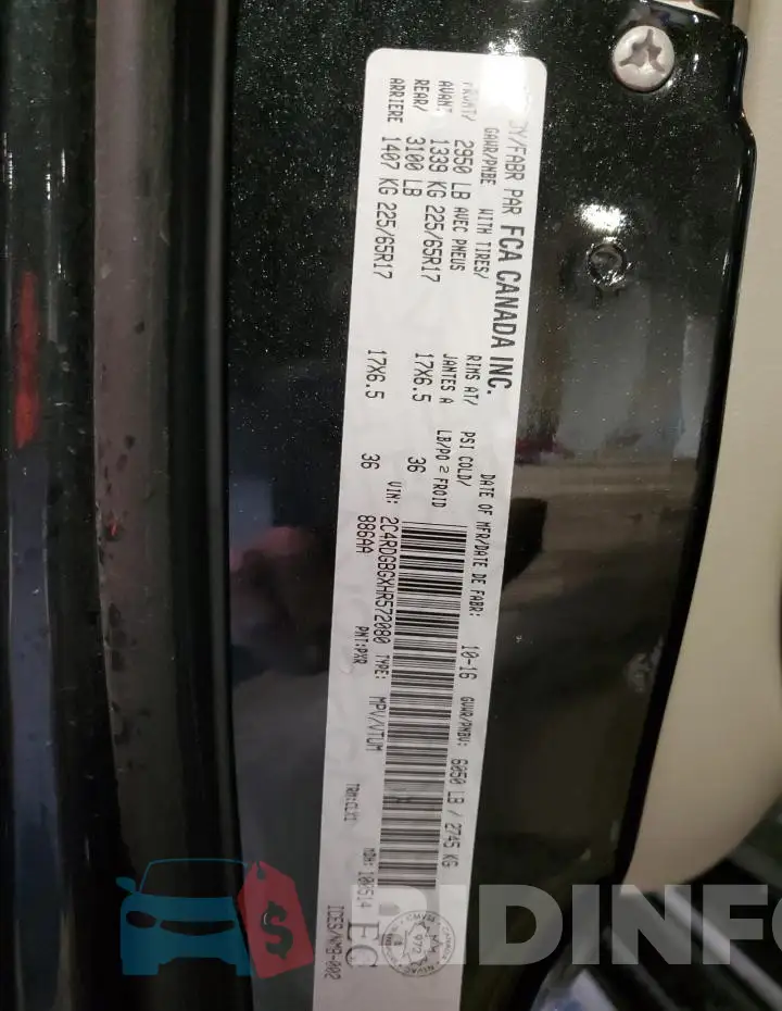 2C4RDGBGXHR572080 Photo# 14