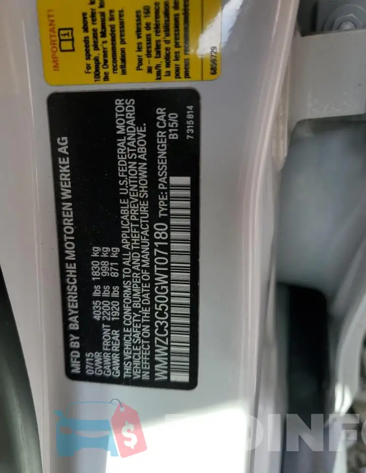 WMWZC3C50GWT07180 Photo# 12