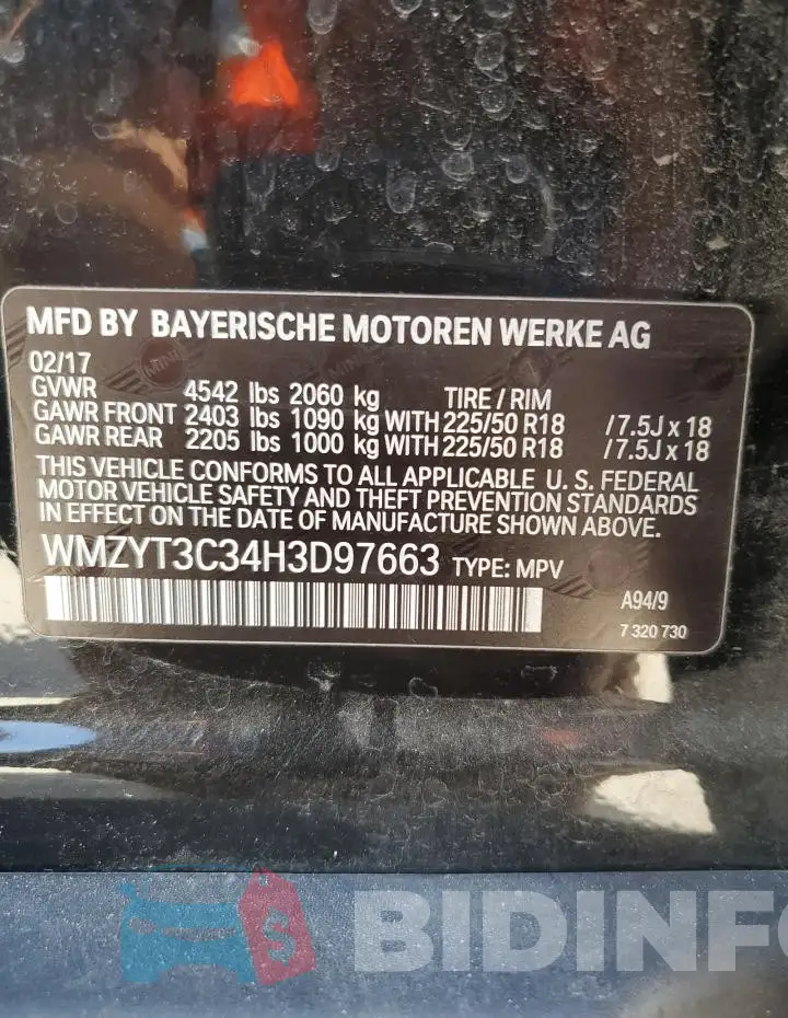 WMZYT3C34H3D97663 Photo# 14