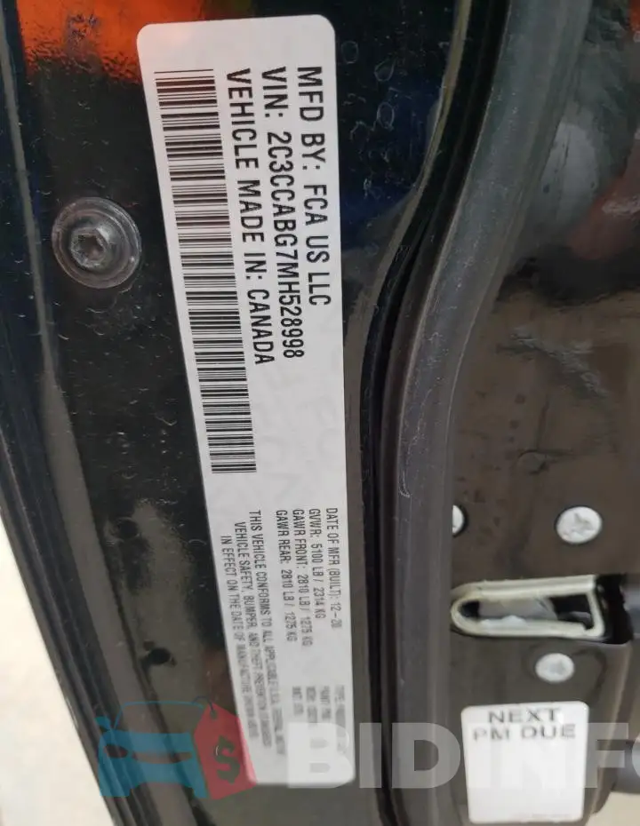 2C3CCABG7MH528998 Photo# 12