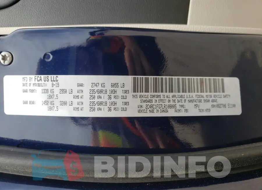 2C4RC1FG7LR108005 Photo# 13