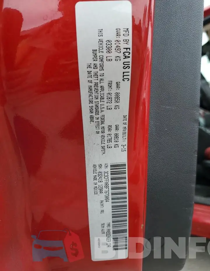 3C3CFFAR8FT673064 Photo# 12