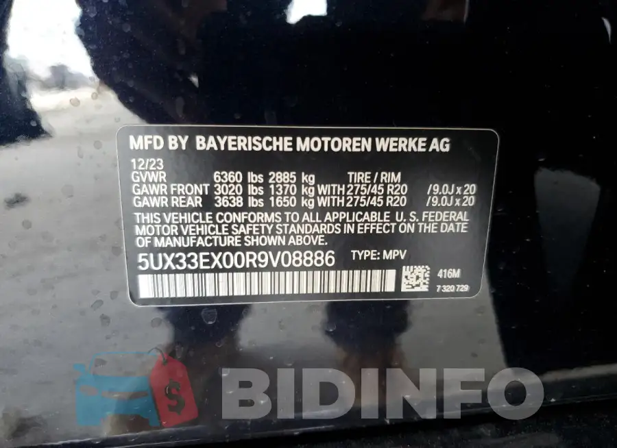 5UX33EX00R9V08886 Photo# 14