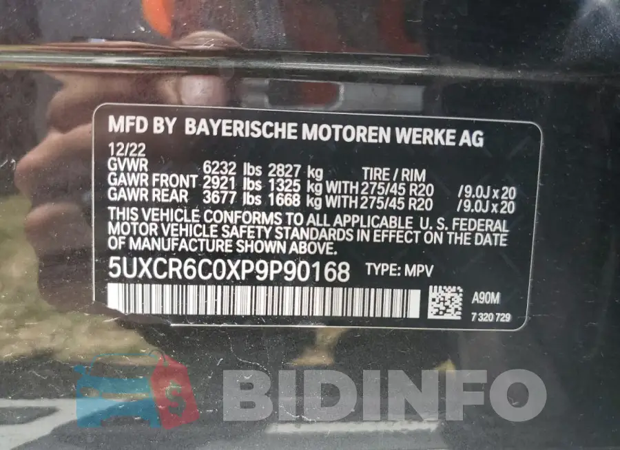 5UXCR6C0XP9P90168 Photo# 13
