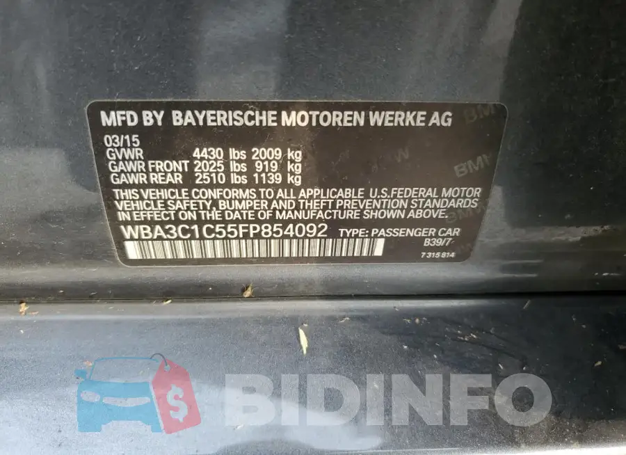 WBA3C1C55FP854092 Photo# 12