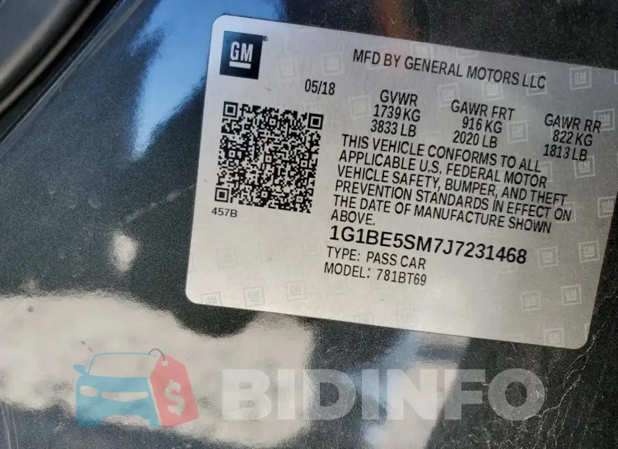 1G1BE5SM7J7231468 Photo# 12