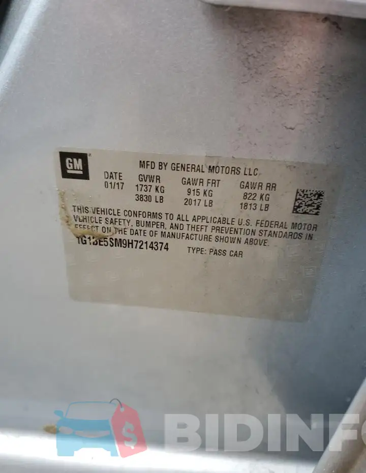 1G1BE5SM9H7214374 Photo# 12