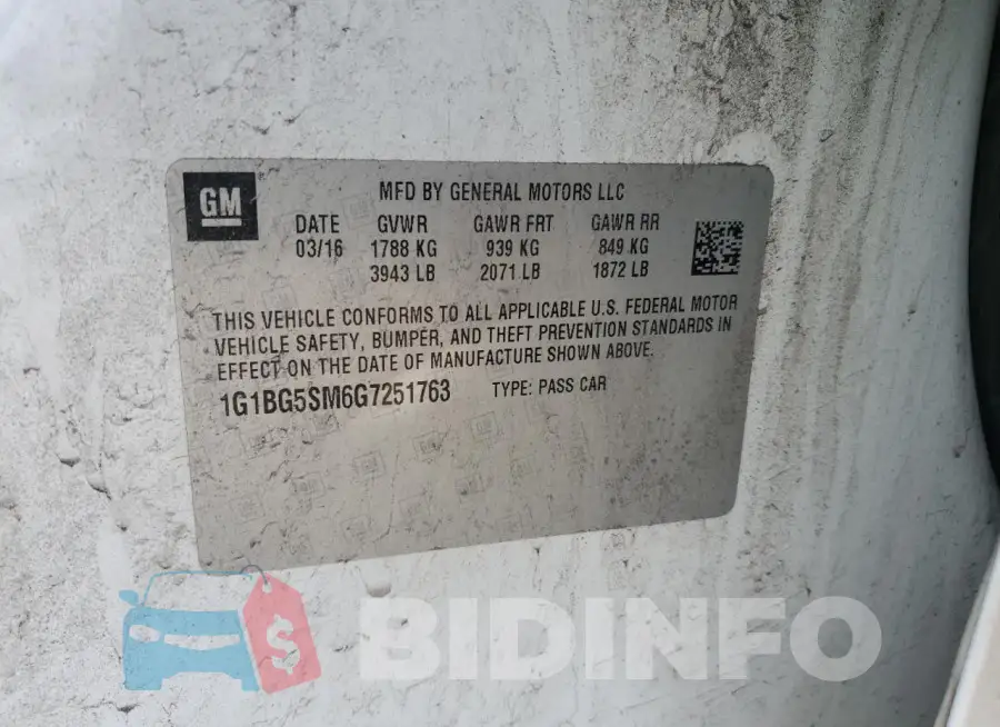 1G1BG5SM6G7251763 Photo# 12