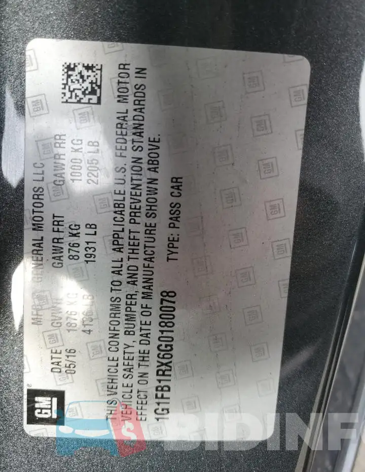 1G1FB1RX6G0180078 Photo# 12