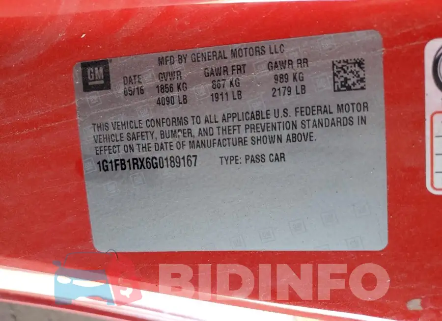1G1FB1RX6G0189167 Photo# 12