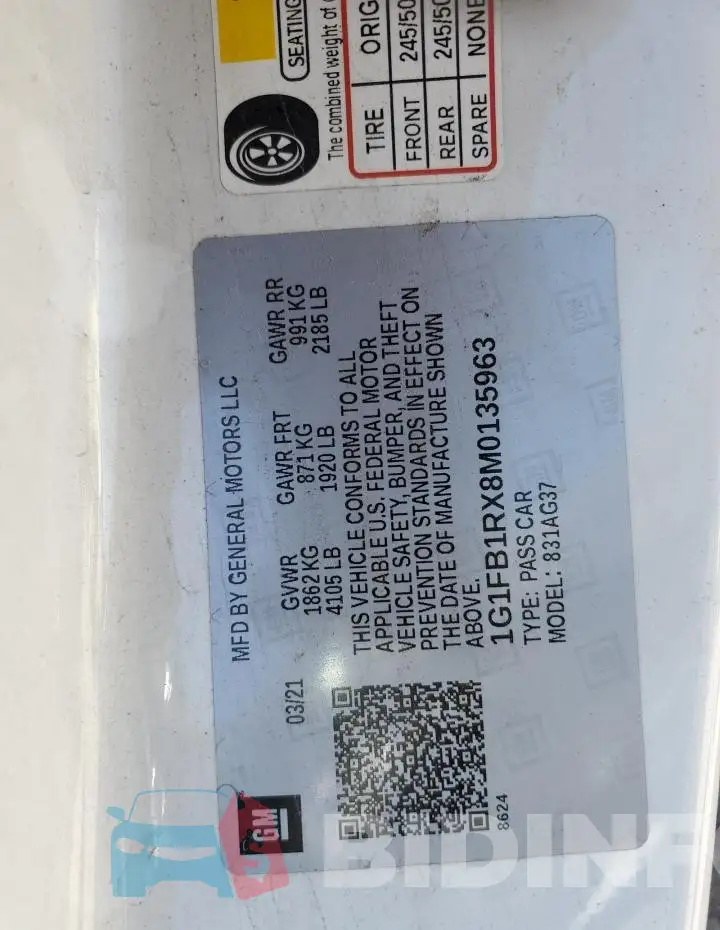 1G1FB1RX8M0135963 Photo# 13