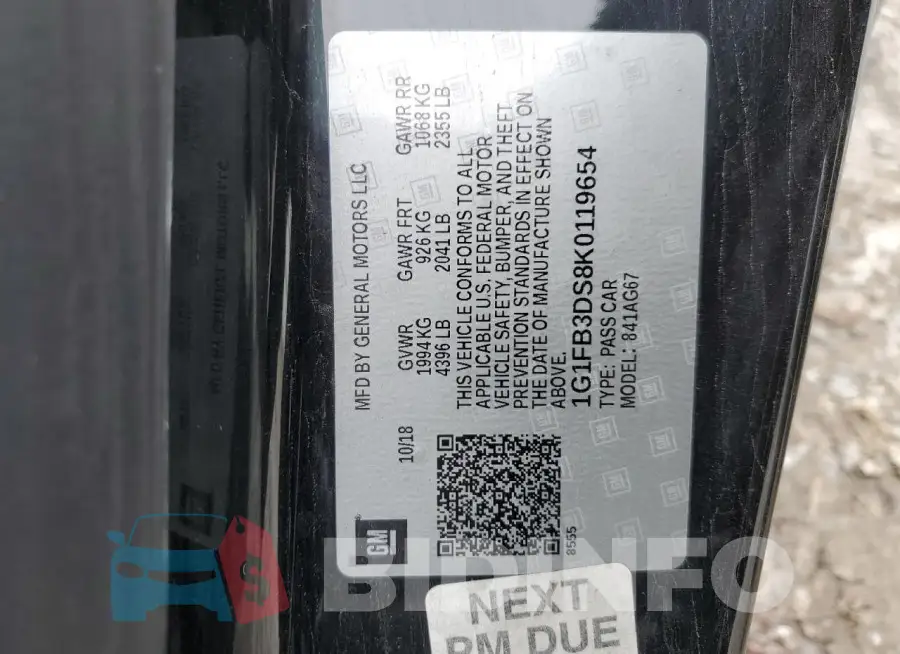 1G1FB3DS8K0119654 Photo# 12