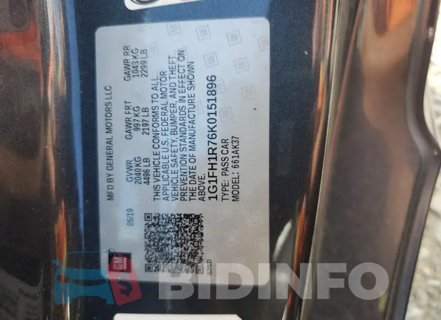 1G1FH1R76K0151896 Photo# 12