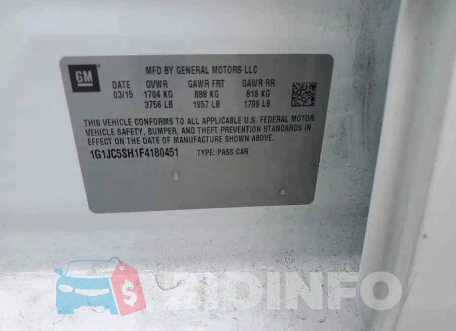 1G1JC5SH1F4180451 Photo# 12