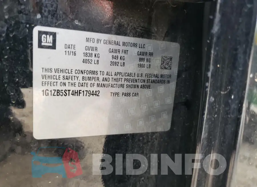 1G1ZB5ST4HF179442 Photo# 12