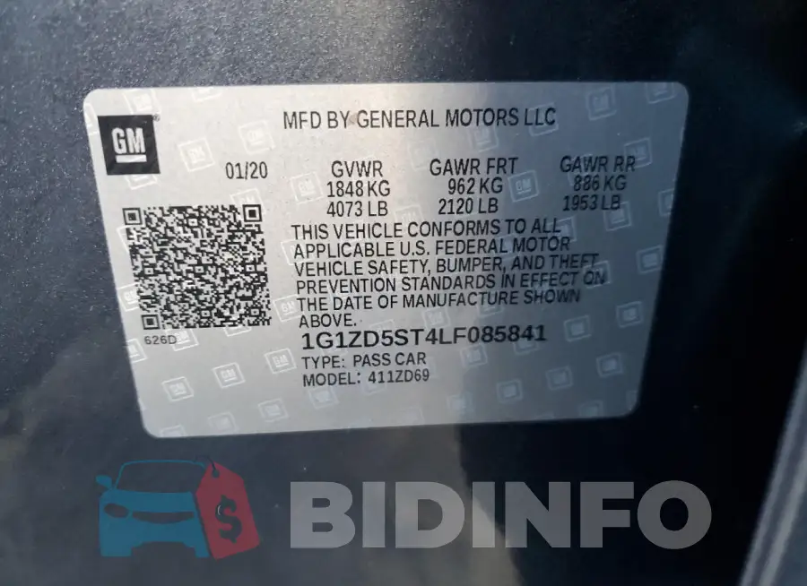 1G1ZD5ST4LF085841 Photo# 12