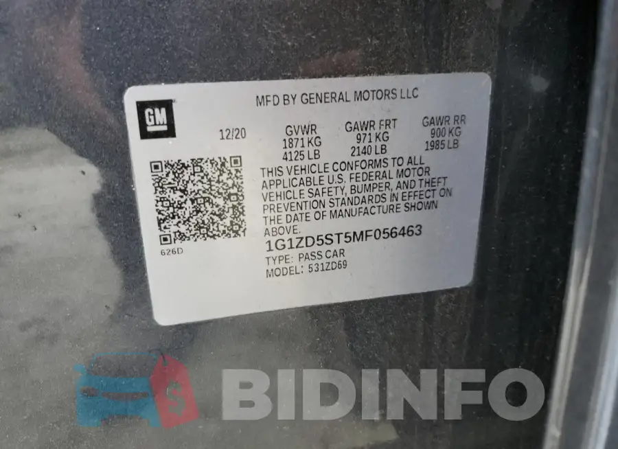 1G1ZD5ST5MF056463 Photo# 12