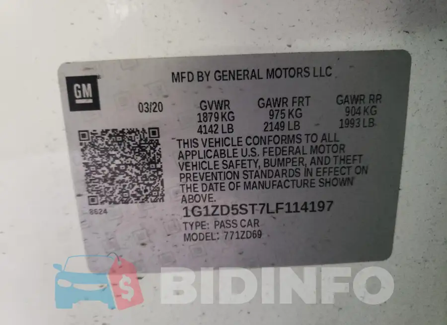 1G1ZD5ST7LF114197 Photo# 12