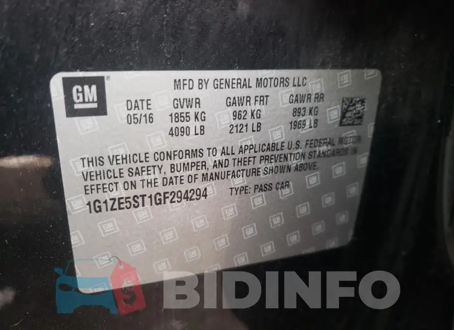 1G1ZE5ST1GF294294 Photo# 12