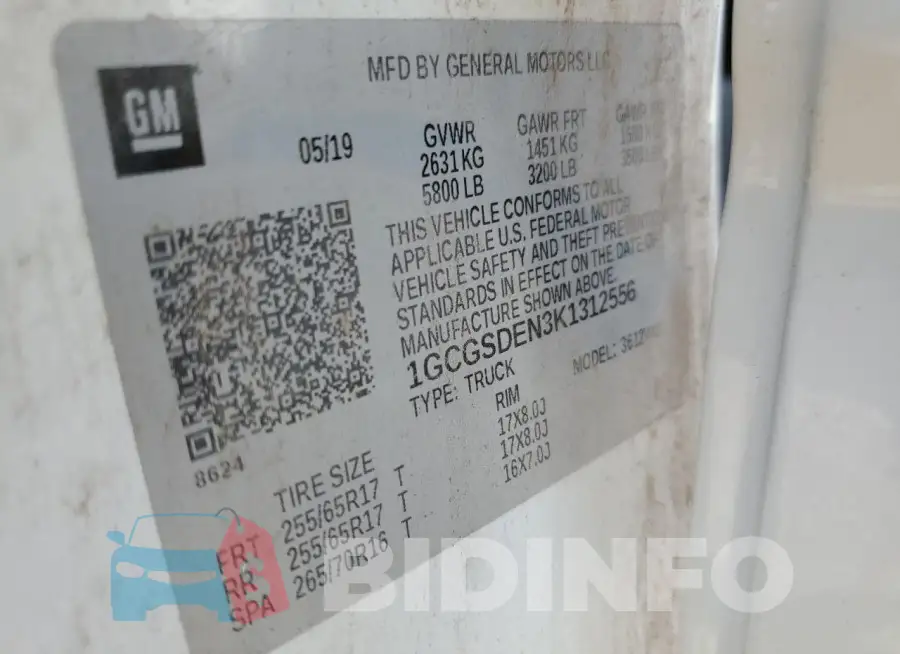 1GCGSDEN3K1312556 Photo# 13