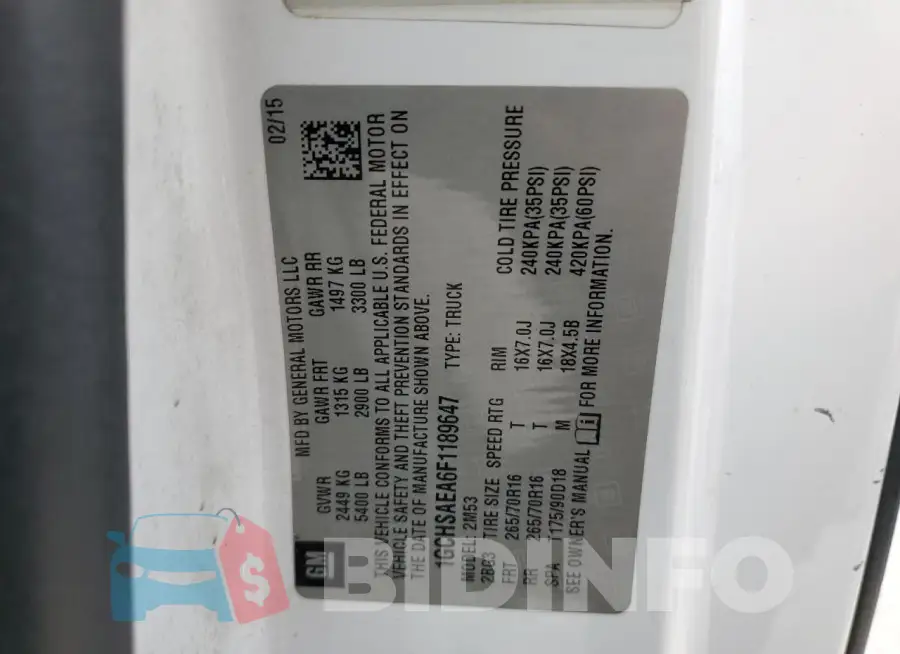 1GCHSAEA6F1189647 Photo# 12