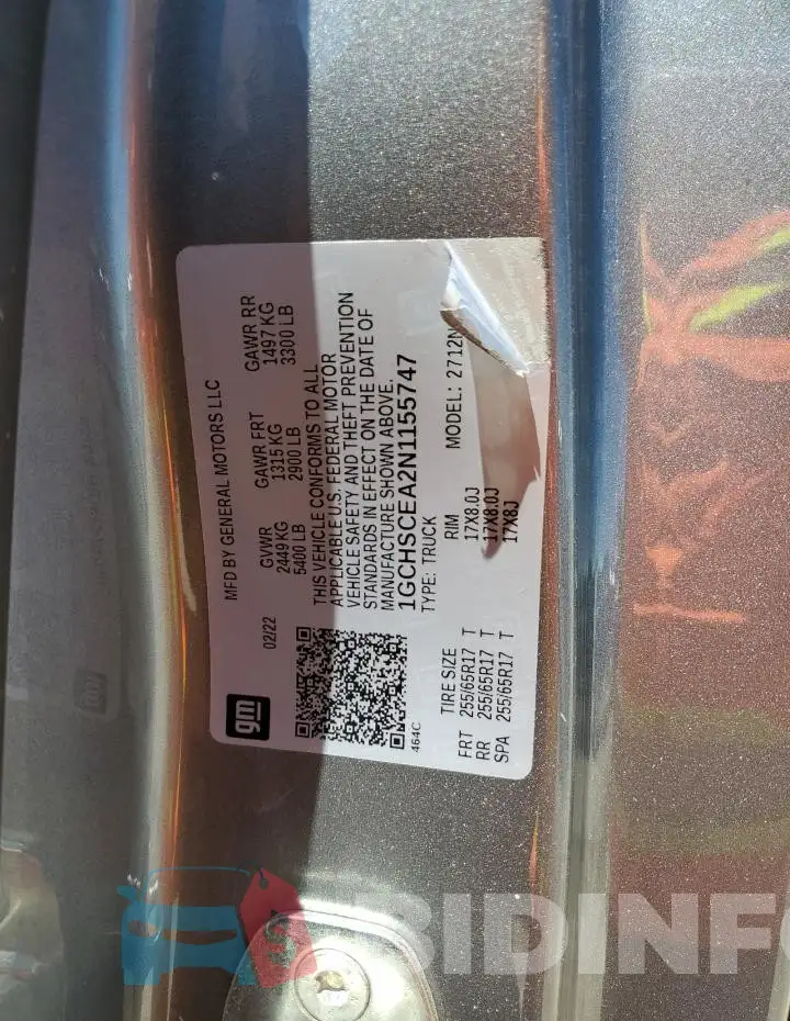 1GCHSCEA2N1155747 Photo# 12
