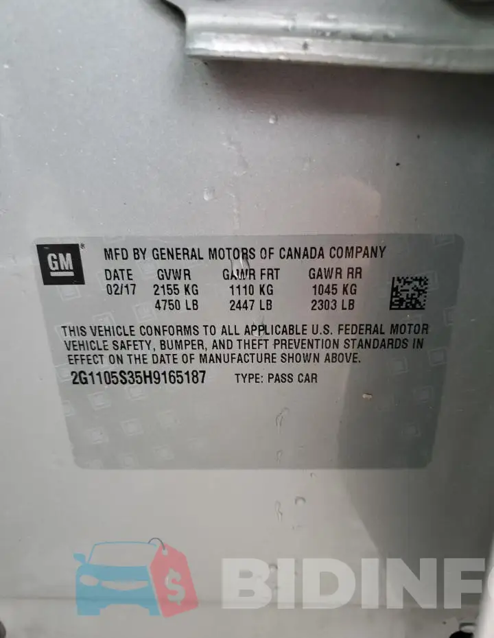 2G1105S35H9165187 Photo# 12