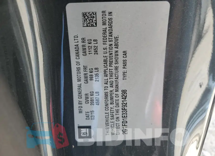 2G1FD1E33F9214298 Photo# 12