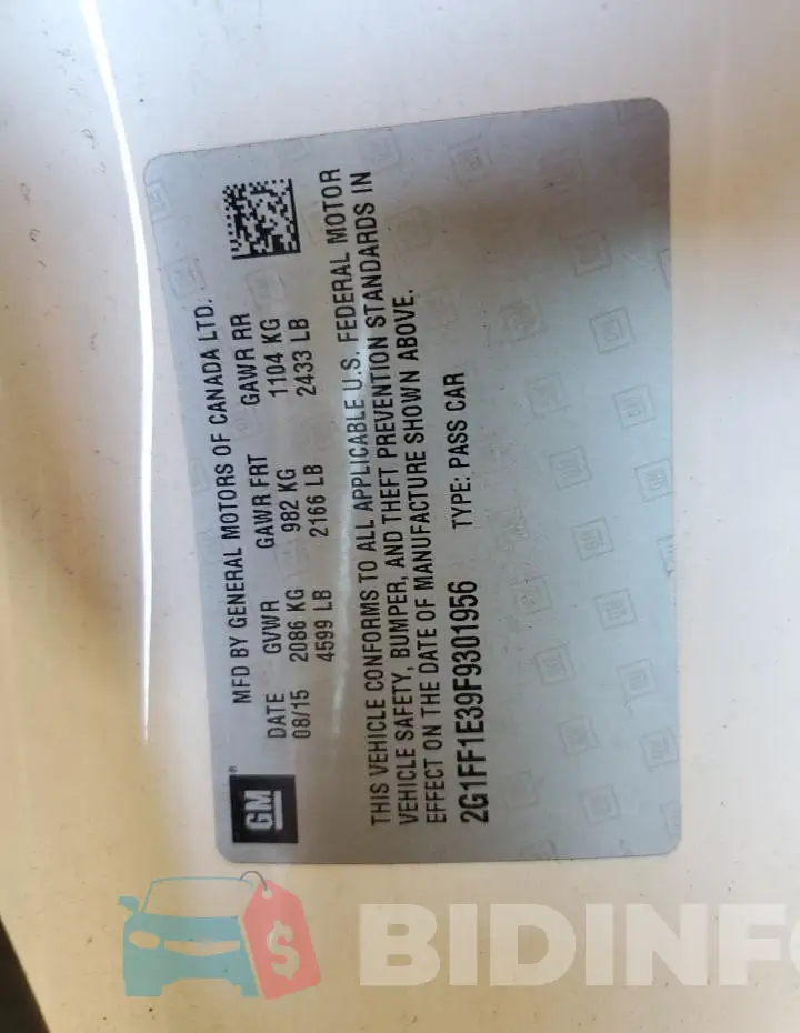 2G1FF1E39F9301956 Photo# 12