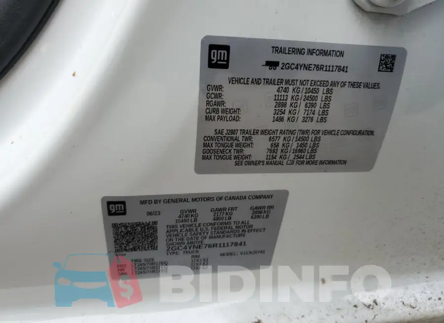2GC4YNE76R1117841 Photo# 12