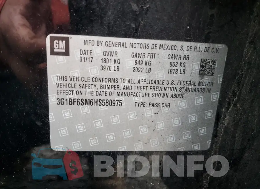 3G1BF6SM6HS580975 Photo# 12