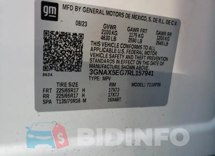 3GNAX5EG7RL157941 Photo# 12