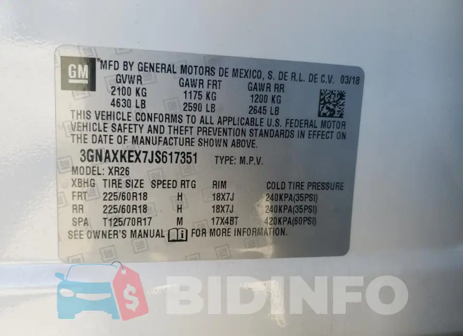 3GNAXKEX7JS617351 Photo# 14