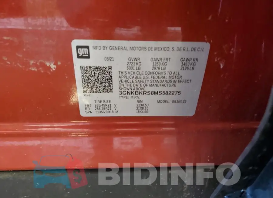 3GNKBKRS8MS582275 Photo# 13