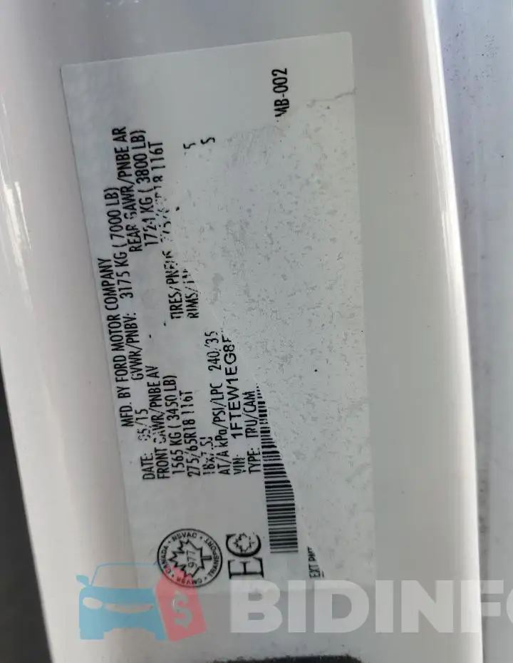 1FTEW1EG8FFB49181 Photo# 12