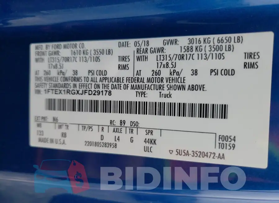 1FTEX1RGXJFD29178 Photo# 12