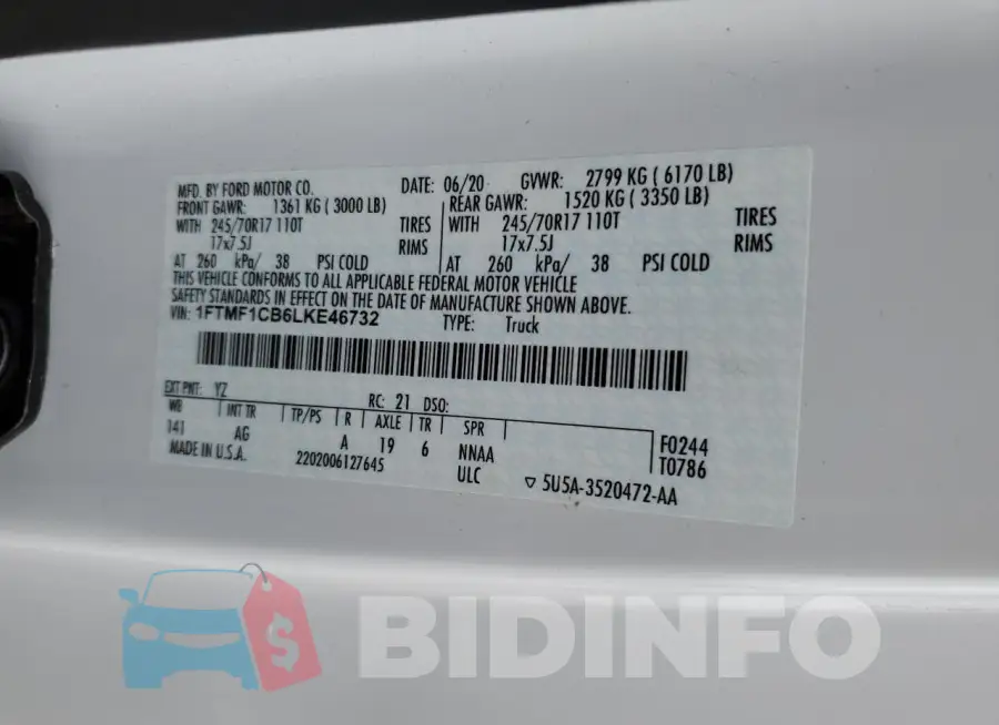 1FTMF1CB6LKE46732 Photo# 12
