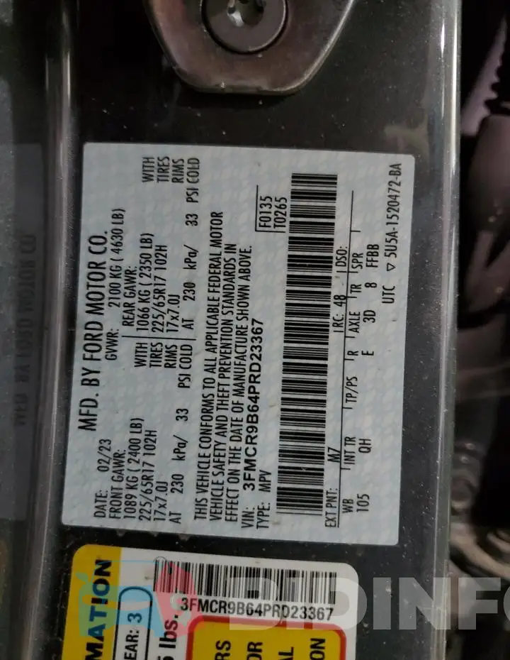 3FMCR9B64PRD23367 Photo# 13