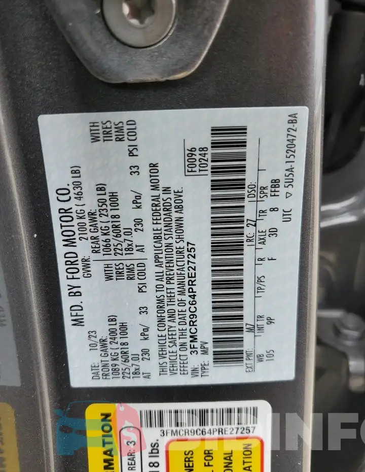 3FMCR9C64PRE27257 Photo# 12