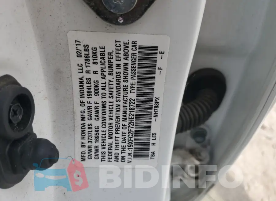 19XFC2F72HE218722 Photo# 12