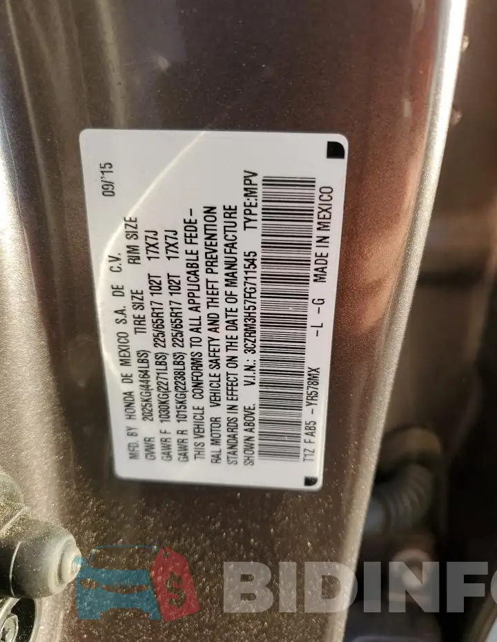 3CZRM3H57FG711545 Photo# 14
