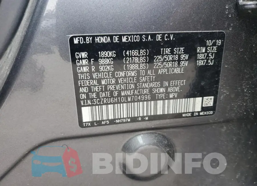 3CZRU6H10LM704996 Photo# 13
