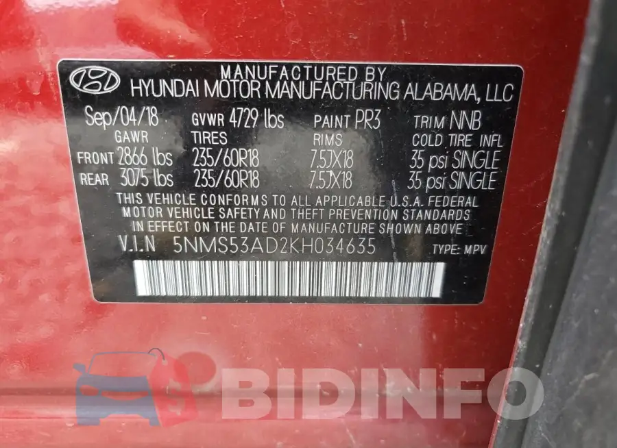 5NMS53AD2KH034635 Photo# 13