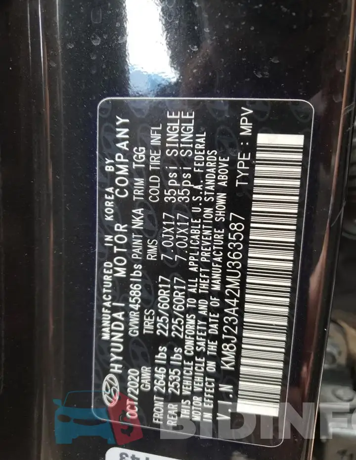 KM8J23A42MU363587 Photo# 10