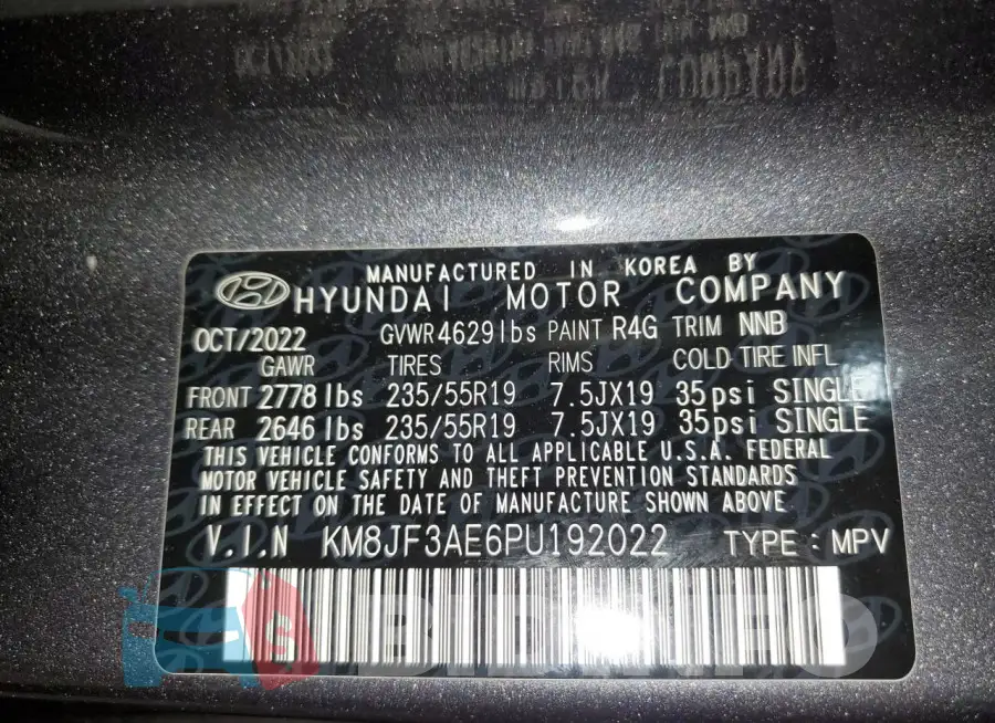 KM8JF3AE6PU192022 Photo# 13
