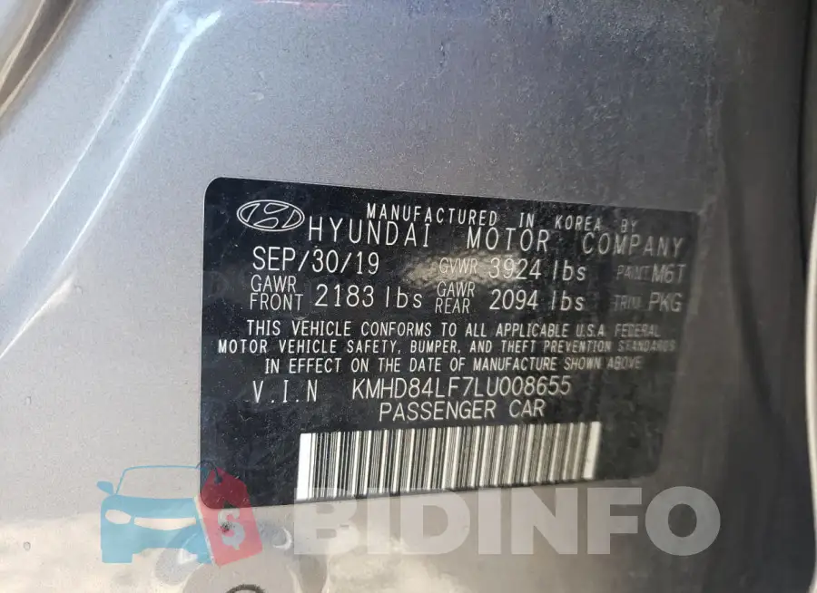 KMHD84LF7LU008655 Photo# 13
