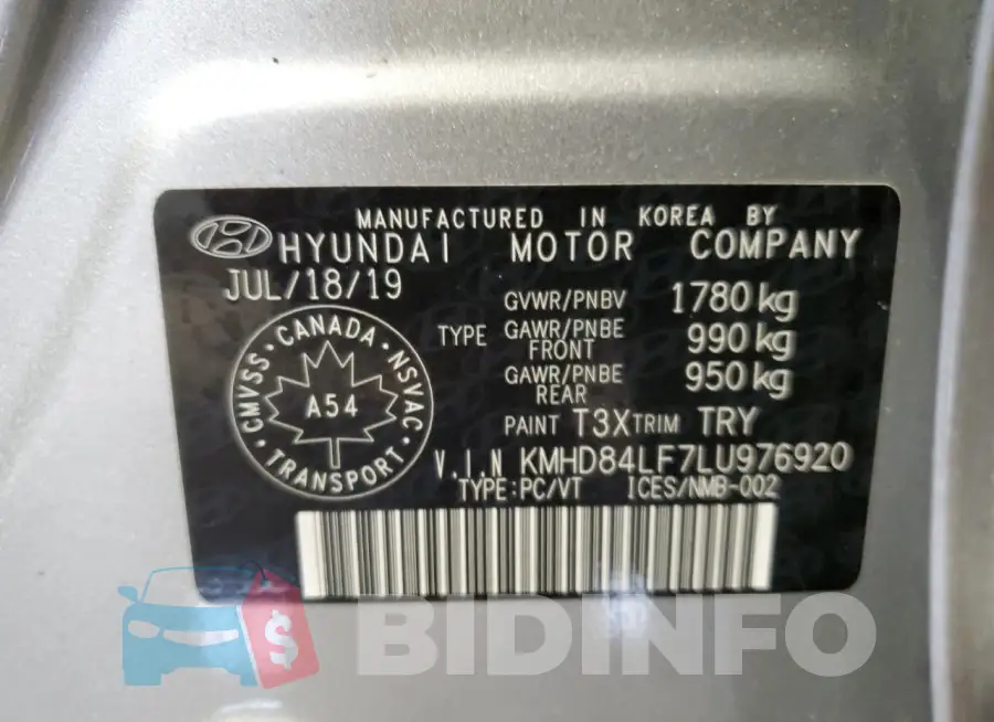 KMHD84LF7LU976920 Photo# 12
