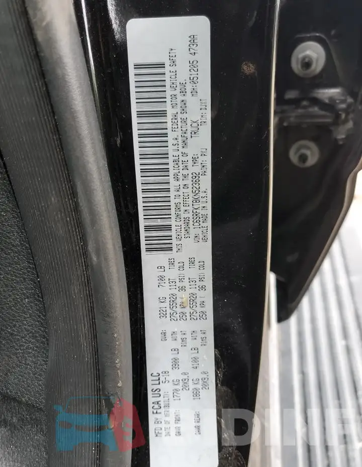1C6SRFKT8KN523692 Photo# 12