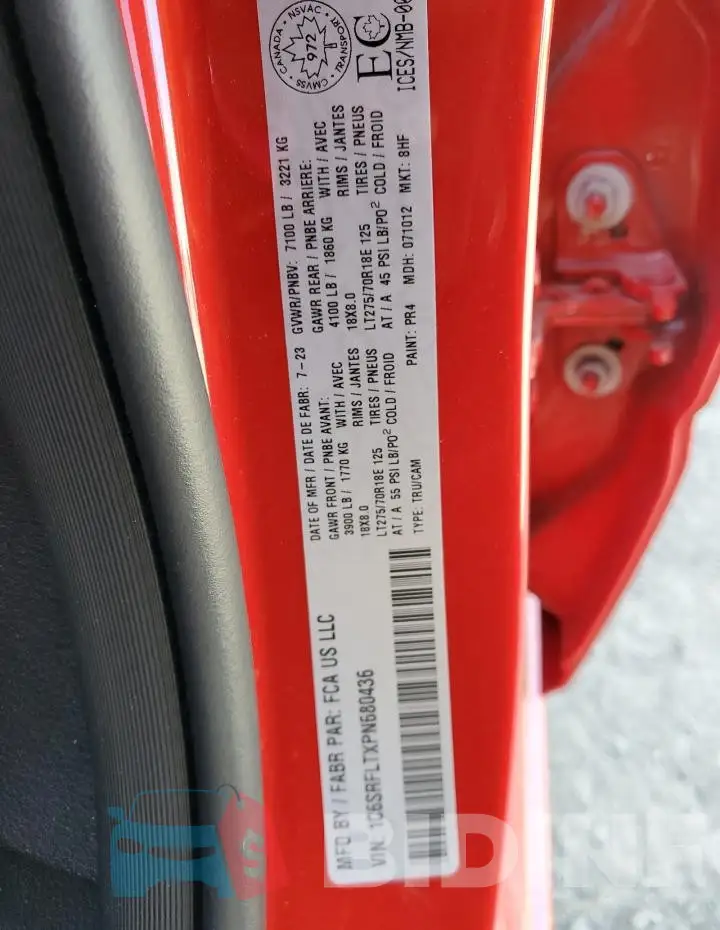 1C6SRFLTXPN680436 Photo# 12